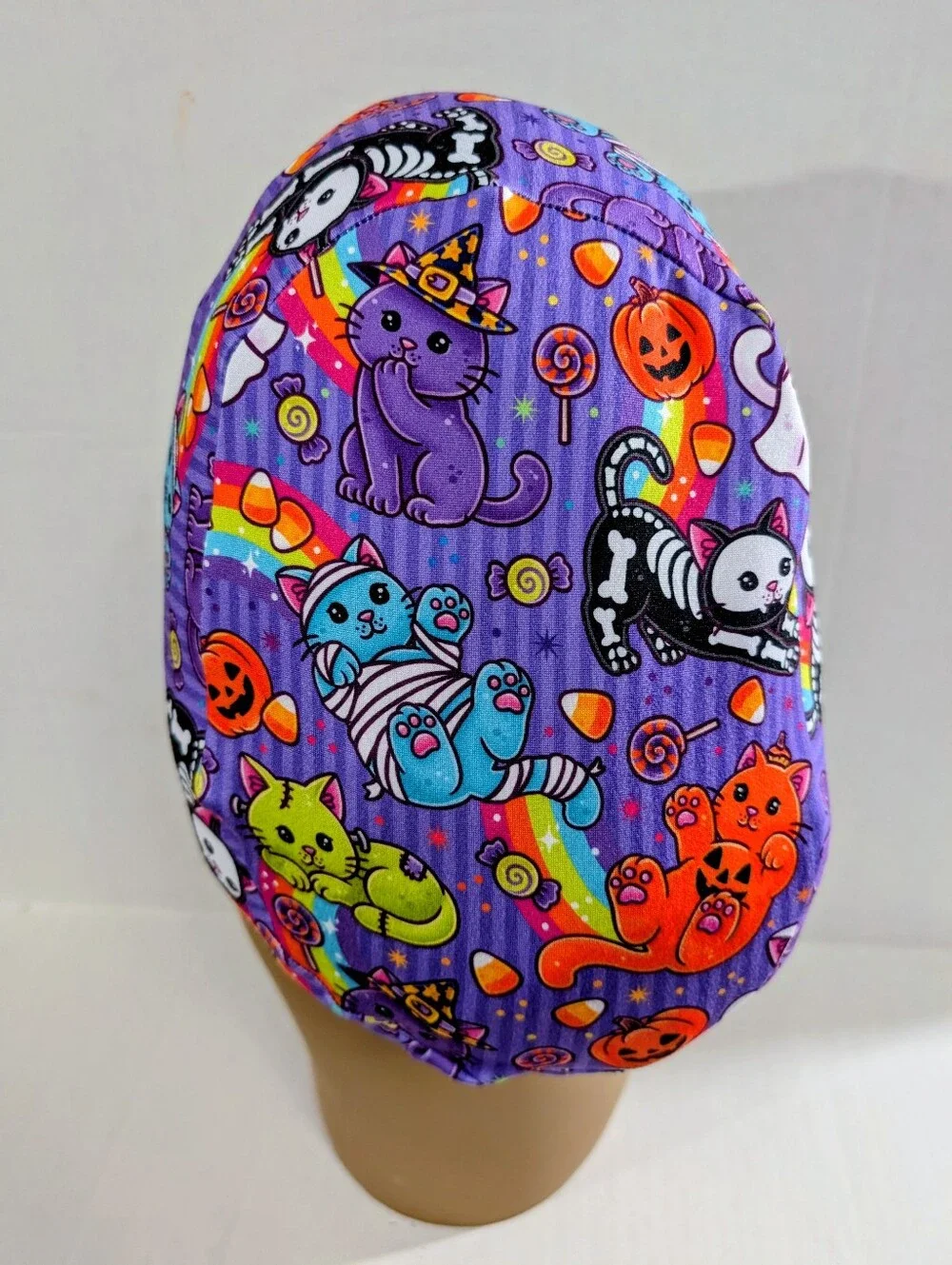 Halloween, Cats, Euro Style Scrub Cap, Scrub Cap
